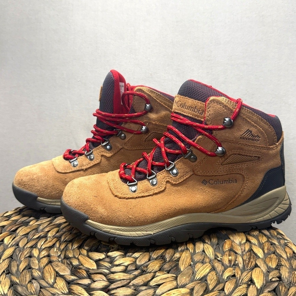 Columbia Newton Ridge Plus Hiking Boots W10 M8.5 Brown Suede Waterproof Leather